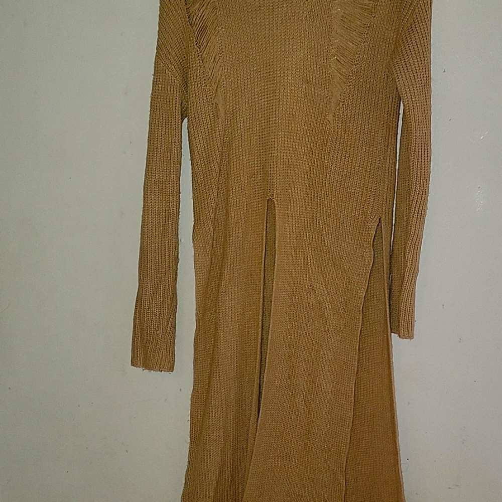 Long Sweater.  It's Fashion Brand. Tan Color
